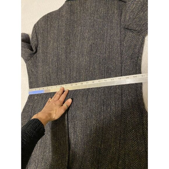 Harris Tweed Vintage Men’s Wool Herringbone Blazer Suit Jacket Sz M Black Gray - Picture 13 of 16